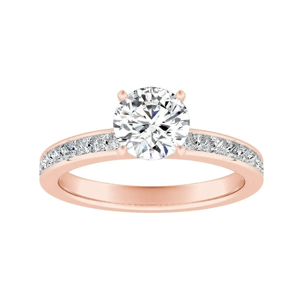 Auriya 14k Gold Round Moissanite Engagement Ring 1 1/4ctw sold by Zulily product image thumbnail 4