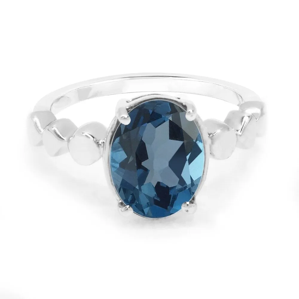 Sterling Sliver with Oval Cut Choice of Gemstone Solitaire Ring sold by Zulily product image thumbnail 2