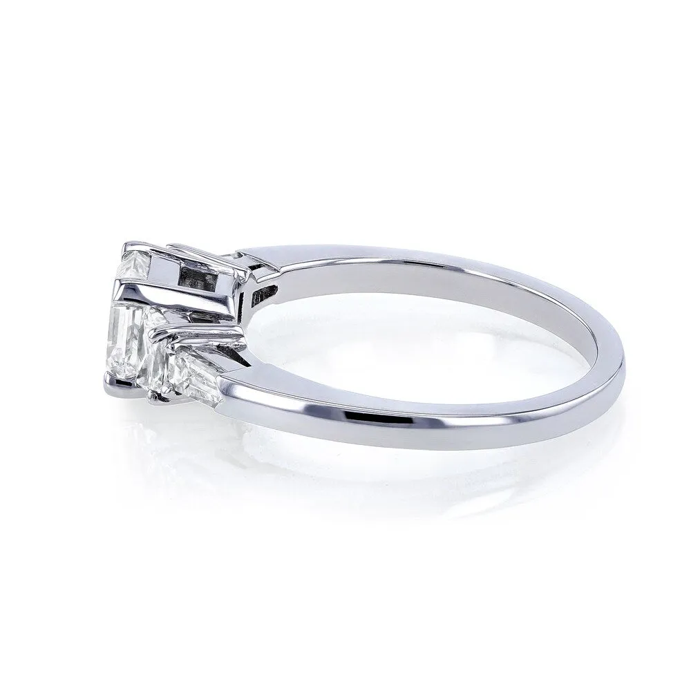 Annello by Kobelli Certified Platinum 1 3/4ct TDW Mixed Fancy Cut 5 Stone Diamond Ring (H-I, SI1-SI2) sold by Zulily product image thumbnail 4
