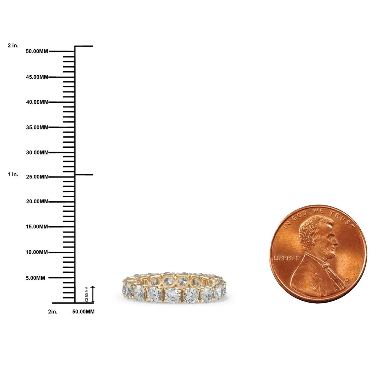 2 3/4ct TDW Diamond Womens Eternity Wedding Band in 14k Gold by DeCouer sold by Zulily product image thumbnail 3