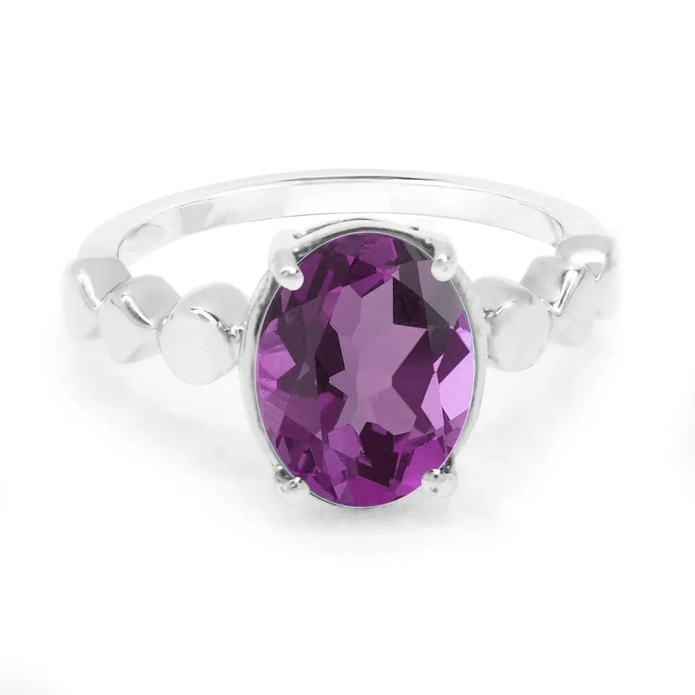 Sterling Sliver with Oval Cut Choice of Gemstone Solitaire Ring sold by Zulily product image thumbnail 5