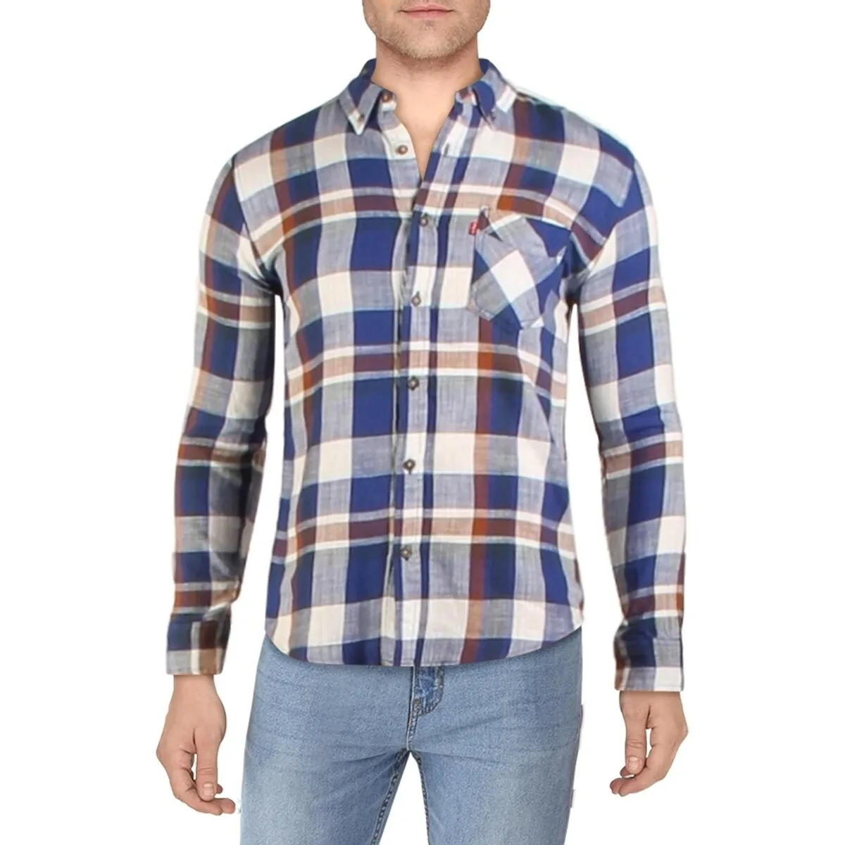 Levi's Men's Dress Shirt Blue Size Large sold by Zulily