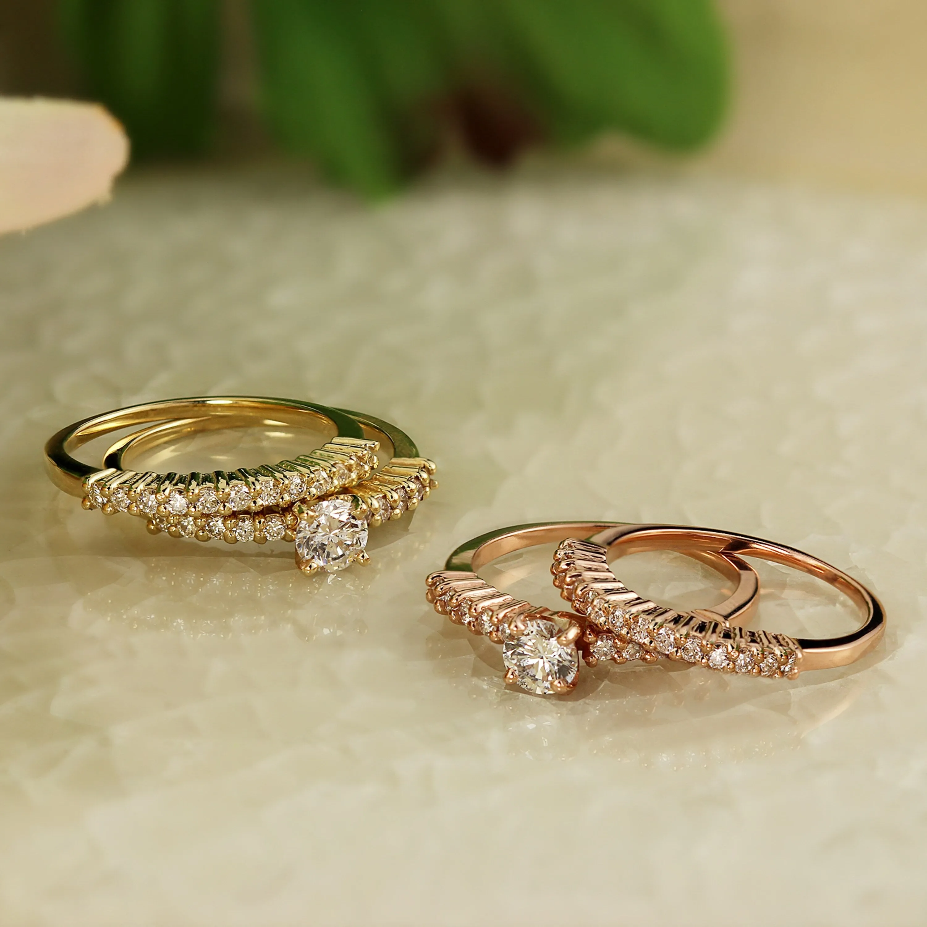 Auriya 14k Gold 1/2ctw Round Diamond Engagement Ring Set sold by Zulily product image thumbnail 2