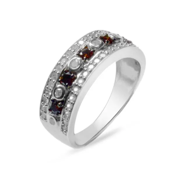 Sterling Silver 3/4ct TDW Red Diamond Band Ring sold by Zulily product image thumbnail 2