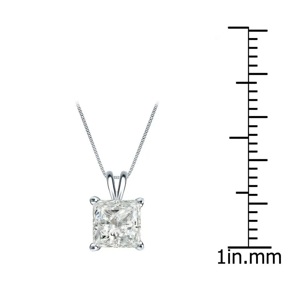 Auriya 14k Gold 3/4ctw Princess-cut Solitaire Diamond Necklace sold by Zulily product image thumbnail 4