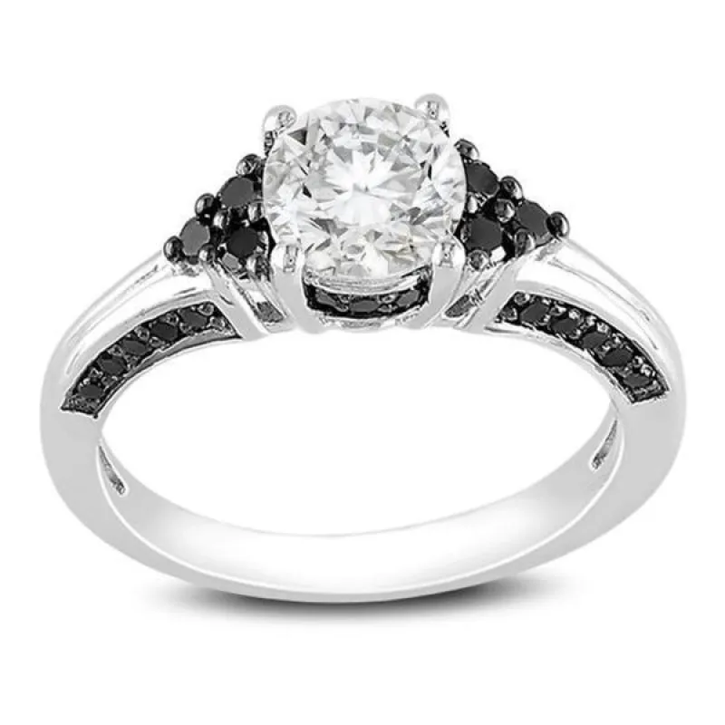 Miadora Sterling Silver 3/8ct Black Diamond and White Sapphire Ring sold by Zulily