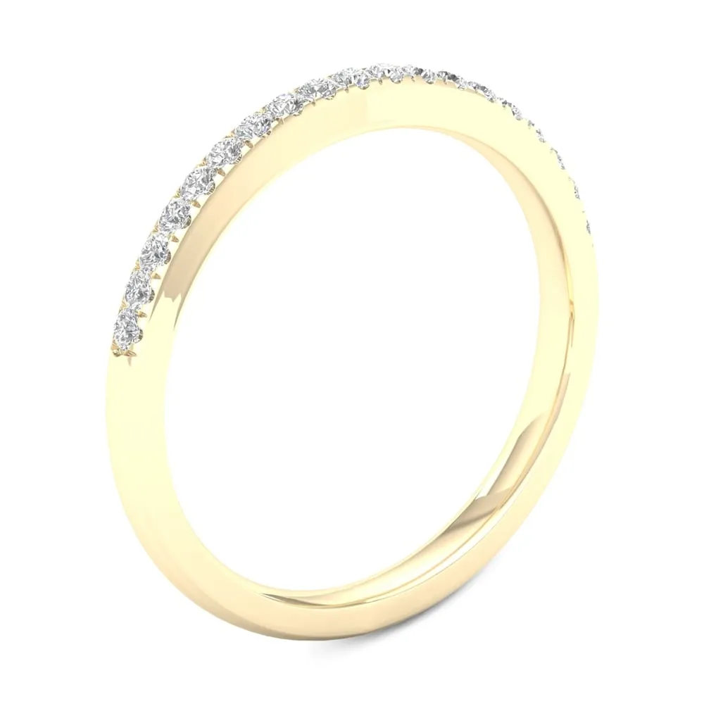 De Couer 10k Yellow Gold 1/5ct TDW Wedding Band sold by Zulily product image thumbnail 2