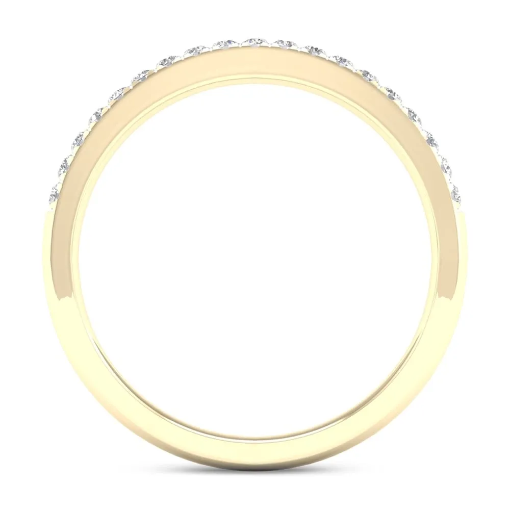 De Couer 10k Yellow Gold 1/5ct TDW Wedding Band sold by Zulily product image thumbnail 3
