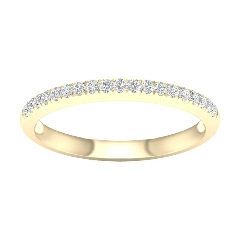 De Couer 10k Yellow Gold 1/5ct TDW Wedding Band sold by Zulily