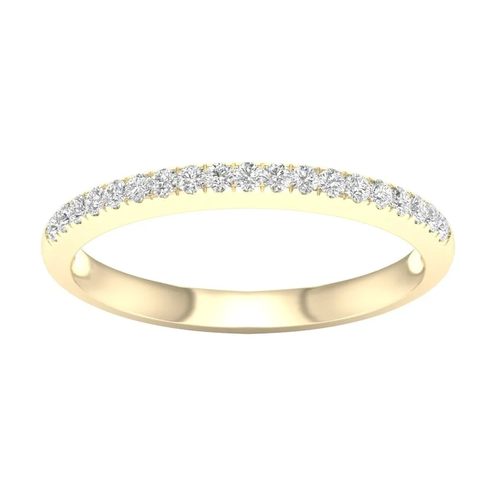 De Couer 10k Yellow Gold 1/5ct TDW Wedding Band sold by Zulily