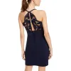 Trixxi Juniors' Lace-Back Bodycon Dress Navy Size 7 sold by Zulily