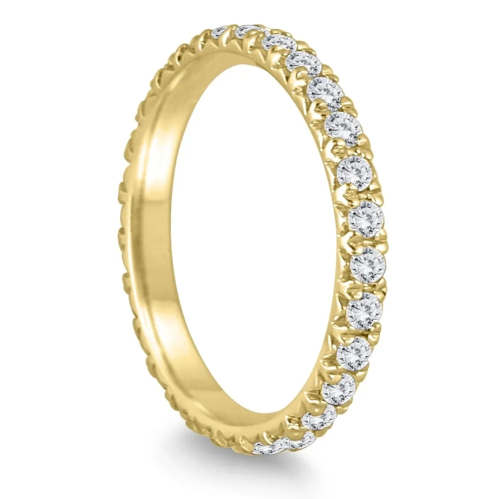 1 3/8 Carat TW Diamond Eternity Wedding Band in 14K Yellow Gold sold by Zulily product image thumbnail 2