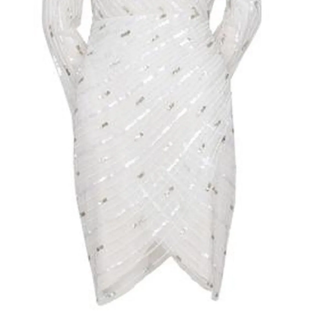 Adrianna Papell Women's Embellished Surplice Sheath Dress White Size 4 sold by Zulily product image thumbnail 3