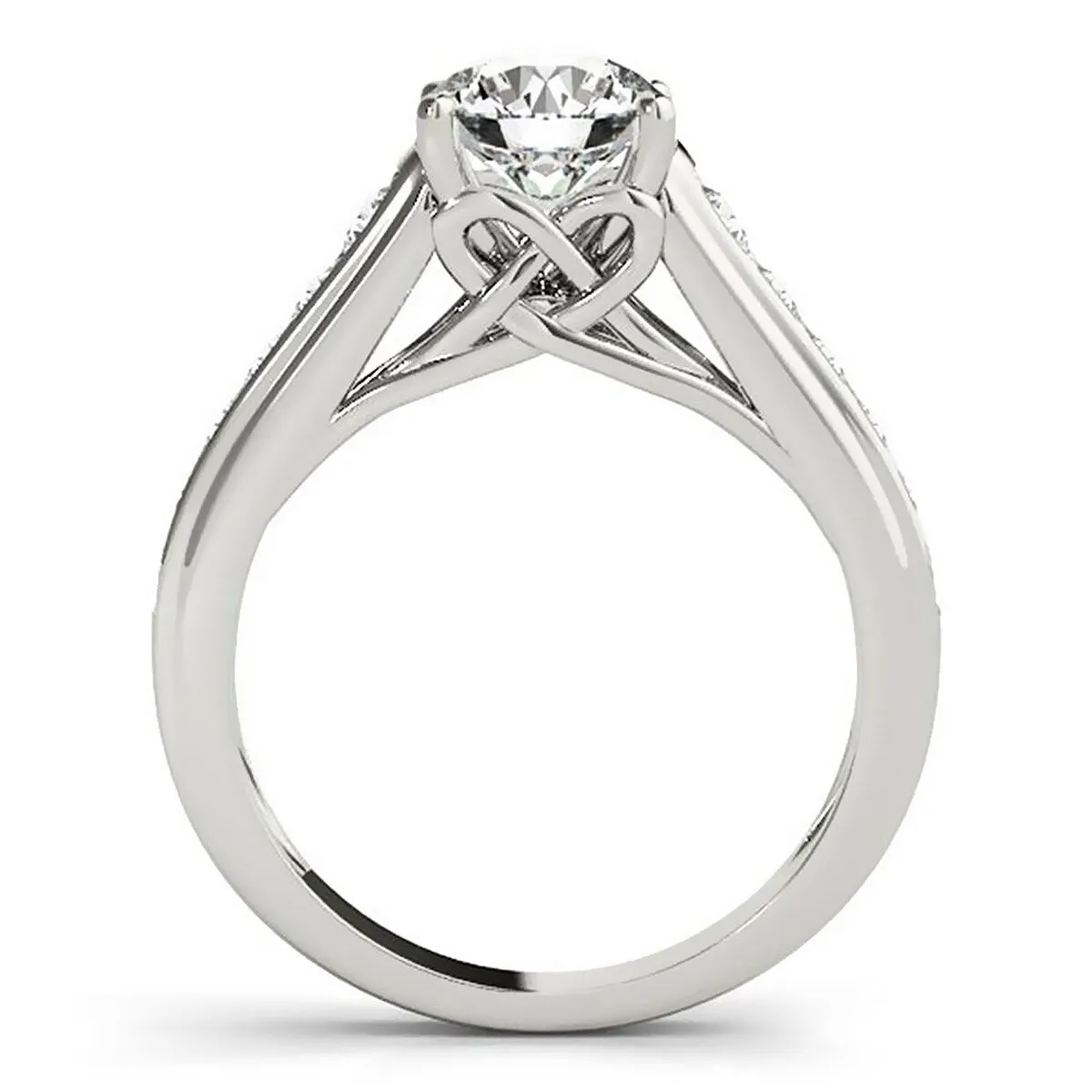 Auriya 14k Gold Round Moissanite Engagement Ring 1 7/8ctw sold by Zulily product image thumbnail 2