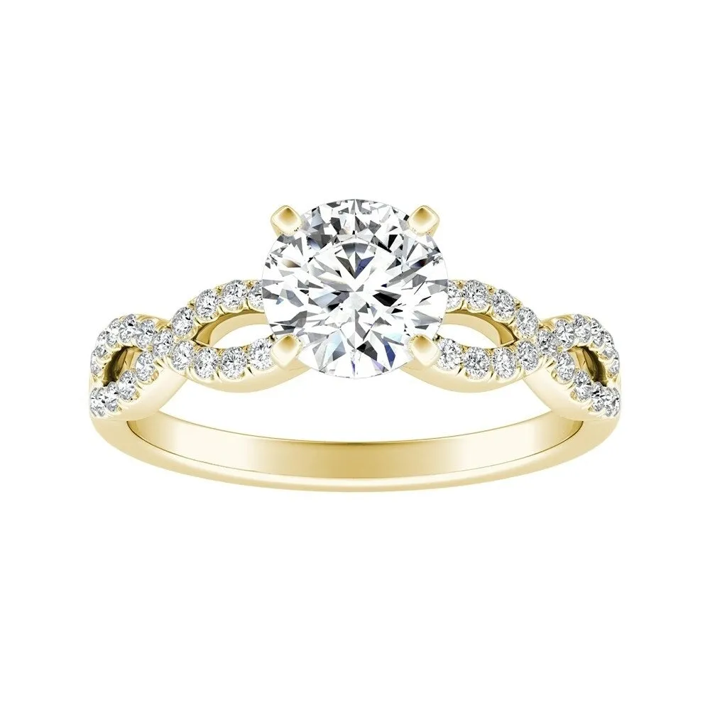 Auriya 14k Gold 3/4ct Moissanite Infinity Diamond Engagement Ring 1/6ctw sold by Zulily product image thumbnail 3