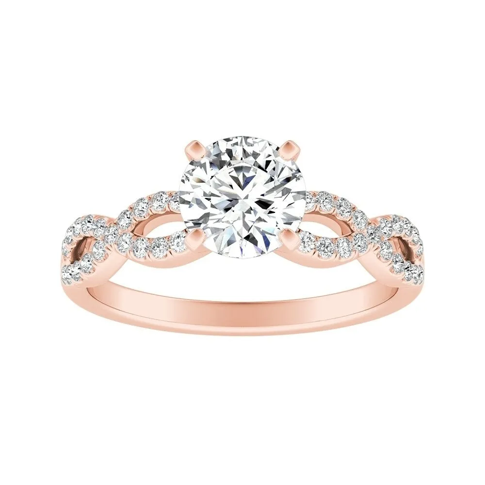 Auriya 14k Gold 3/4ct Moissanite Infinity Diamond Engagement Ring 1/6ctw sold by Zulily product image thumbnail 4