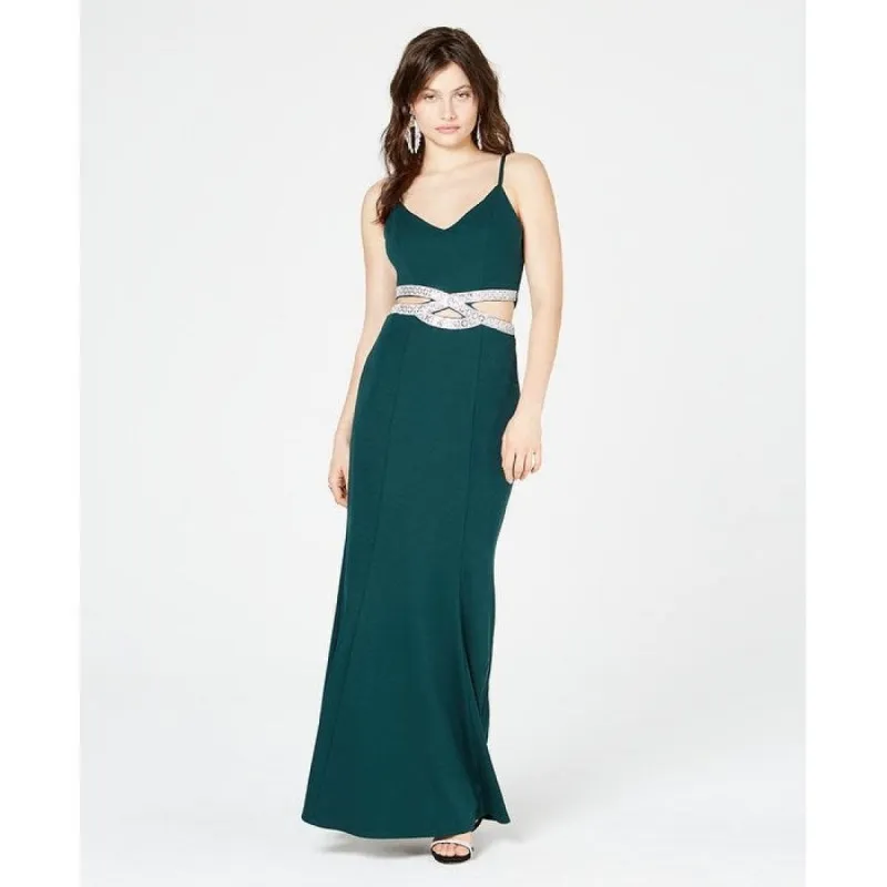 Speechless Junior's Infinity Waist Gown Green Size 0 sold by Zulily