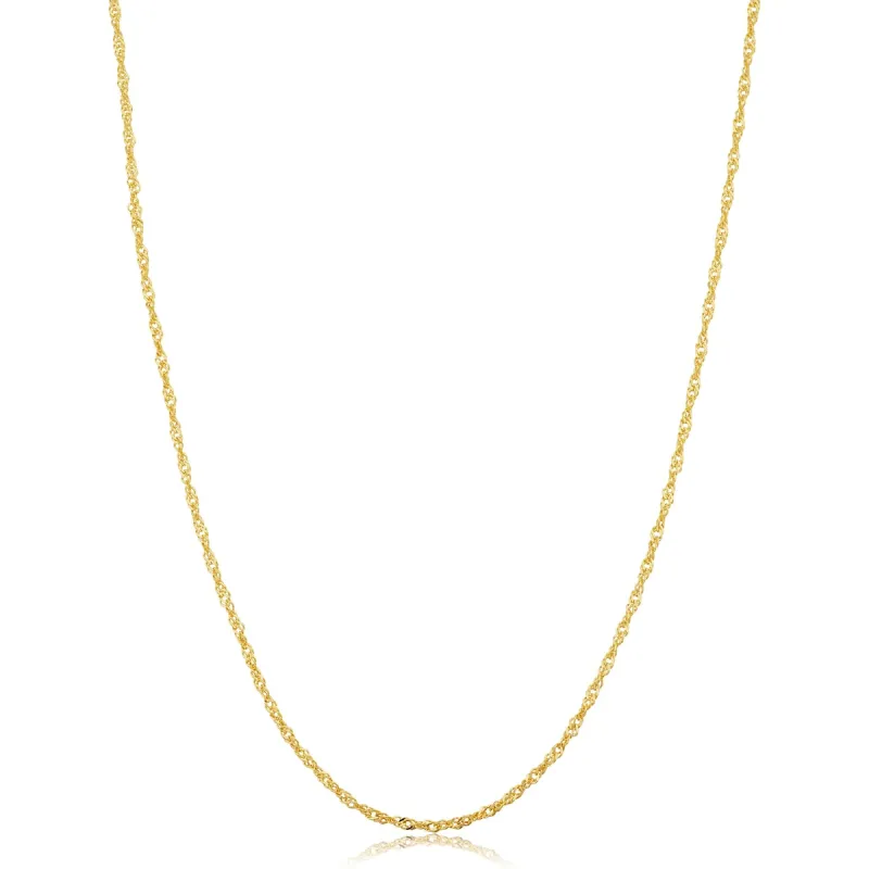 14k Yellow Gold Filled 1.4 mm Singapore Chain Pendant Necklace For Women (14 - 30 inches) sold by Zulily