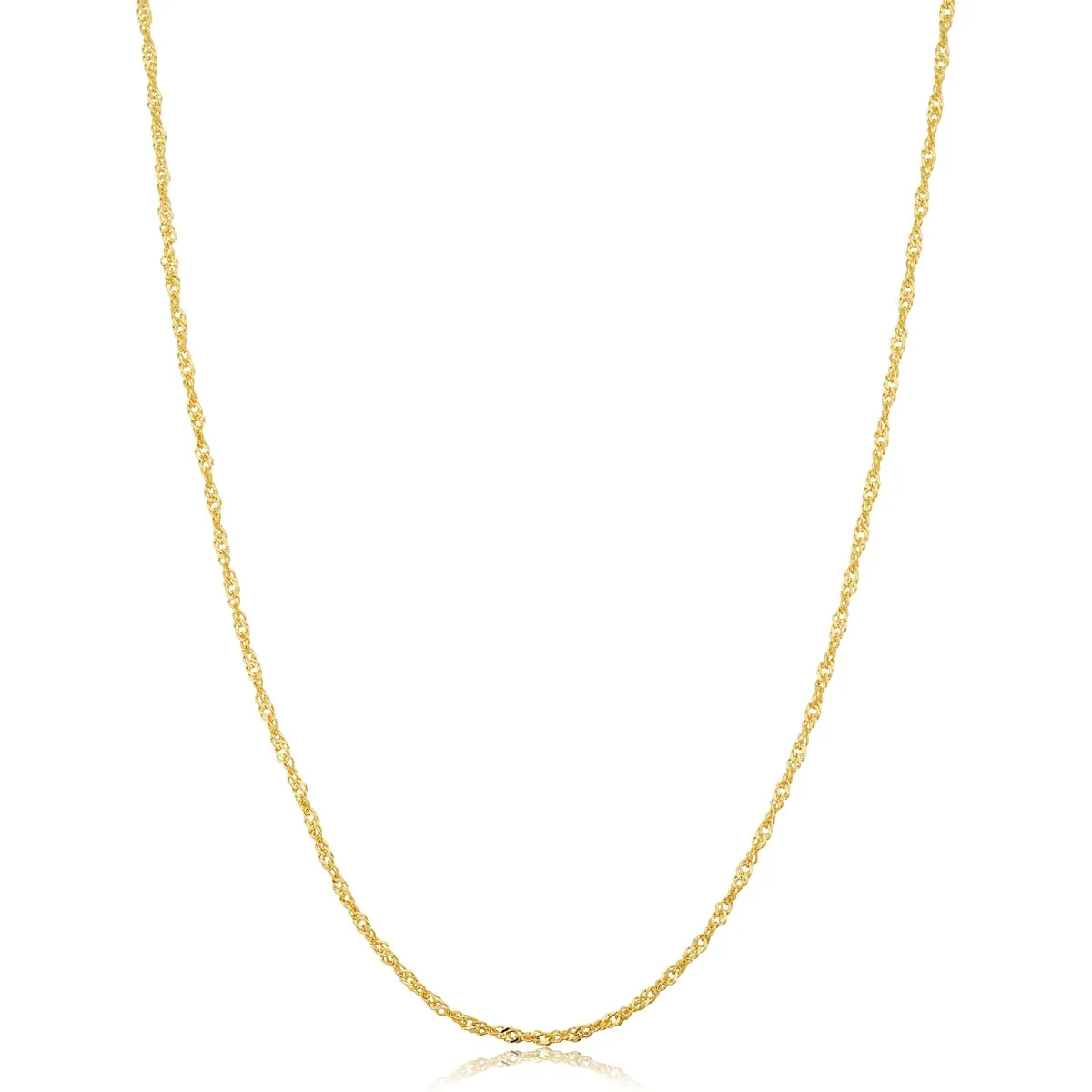 14k Yellow Gold Filled 1.4 mm Singapore Chain Pendant Necklace For Women (14 - 30 inches) sold by Zulily