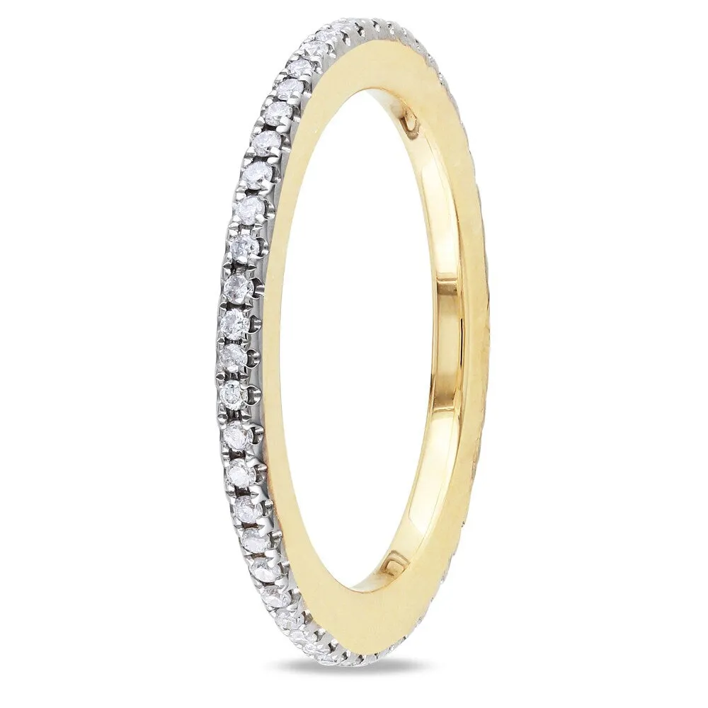 Miadora 14k Yellow Gold 1/4ct TDW Diamond Eternity Band - White sold by Zulily product image thumbnail 3