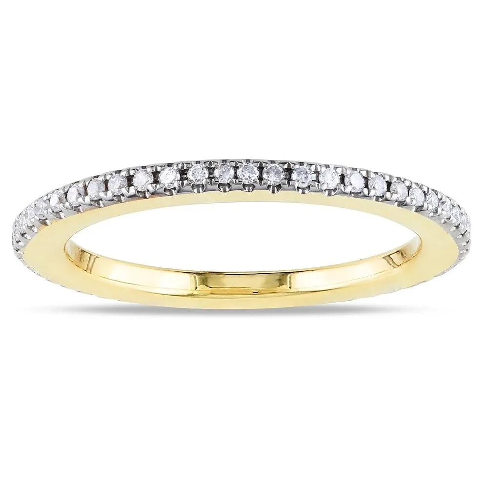 Miadora 14k Yellow Gold 1/4ct TDW Diamond Eternity Band - White sold by Zulily product image thumbnail 2