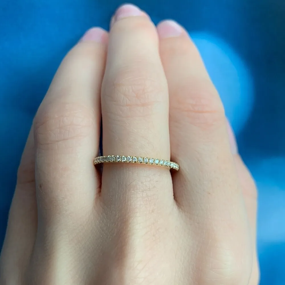 Miadora 14k Yellow Gold 1/4ct TDW Diamond Eternity Band - White sold by Zulily