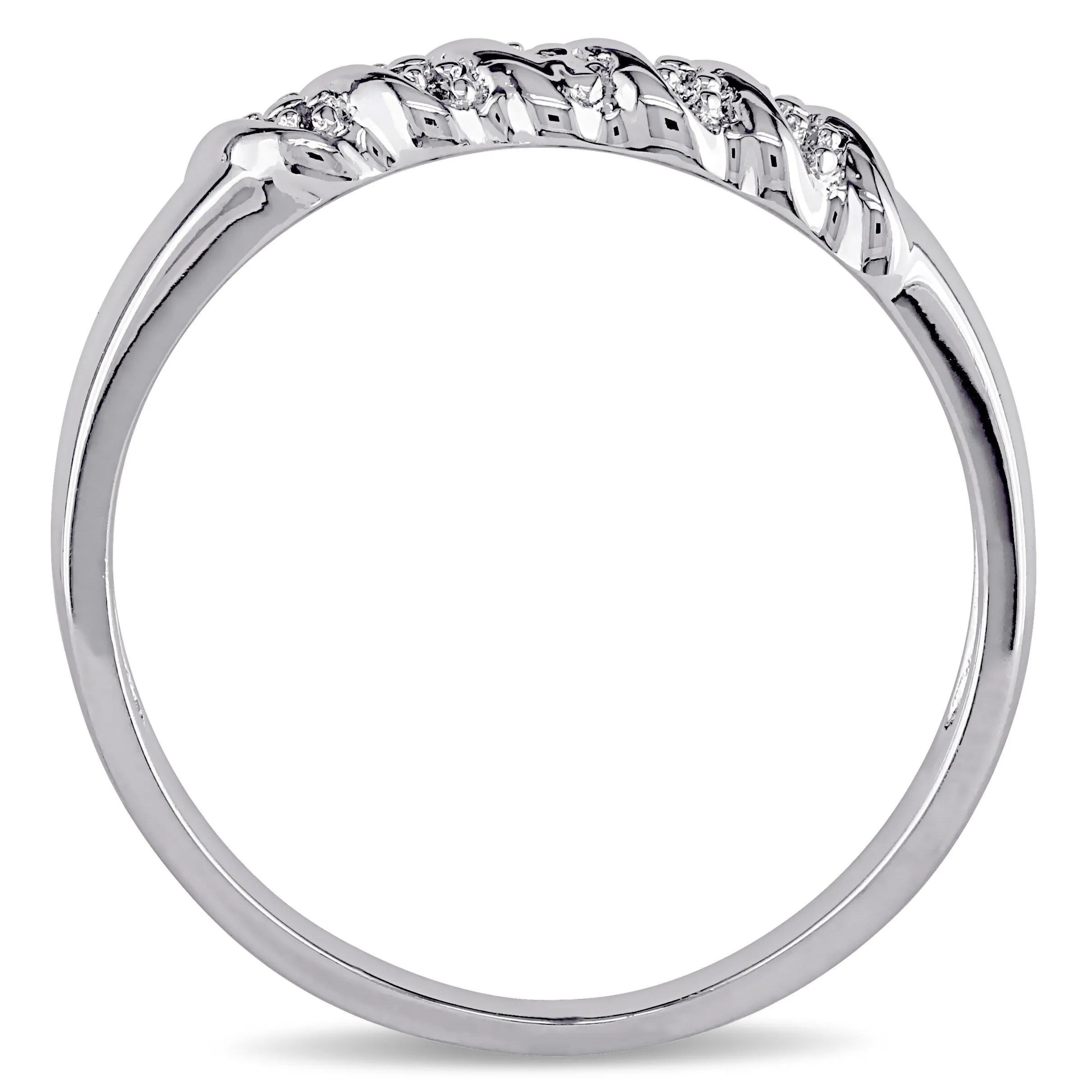 Miadora Sterling Silver Diamond Illusion Stackable Anniversary Wedding Band Ring sold by Zulily product image thumbnail 4