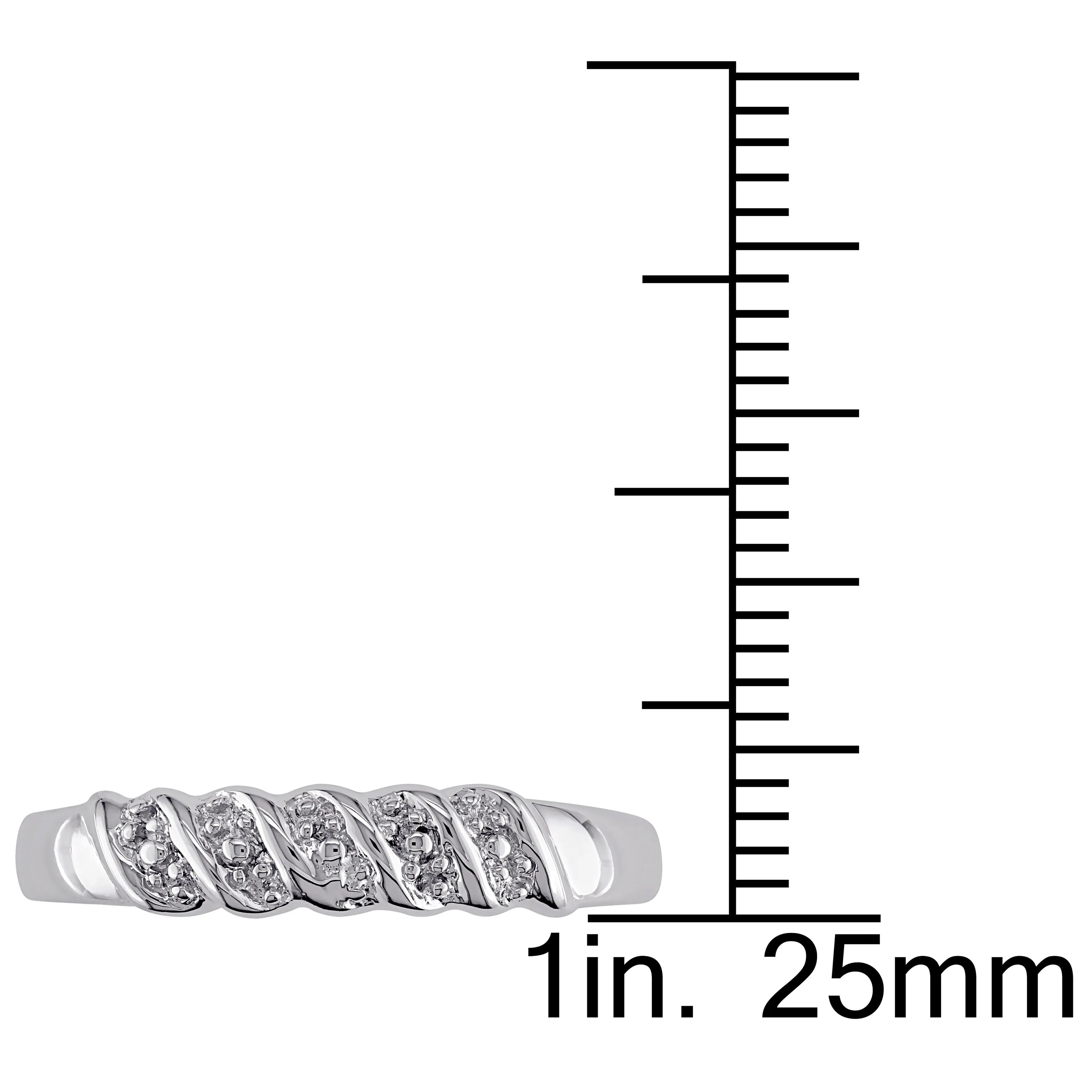 Miadora Sterling Silver Diamond Illusion Stackable Anniversary Wedding Band Ring sold by Zulily product image thumbnail 5