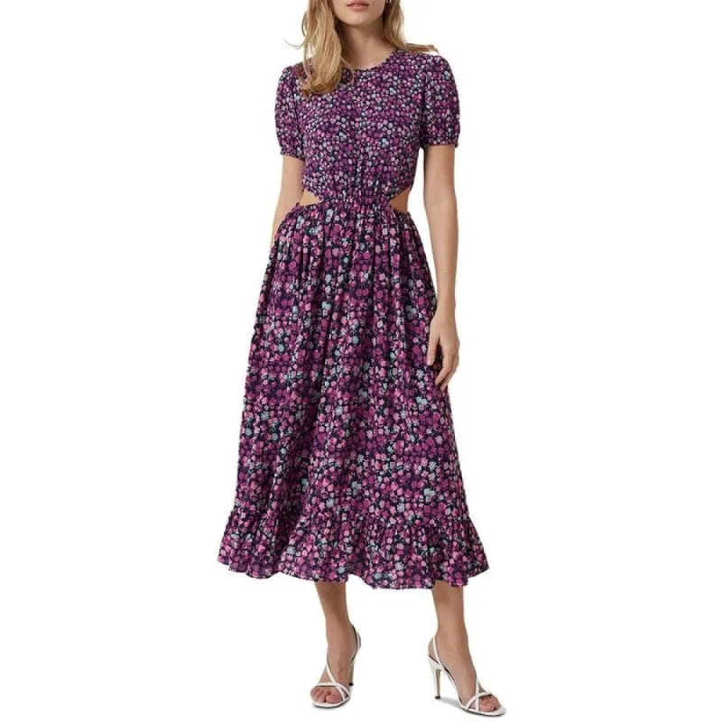 French Connection Women's Printed Cutout Midi Dress Purple Size 6 sold by Zulily