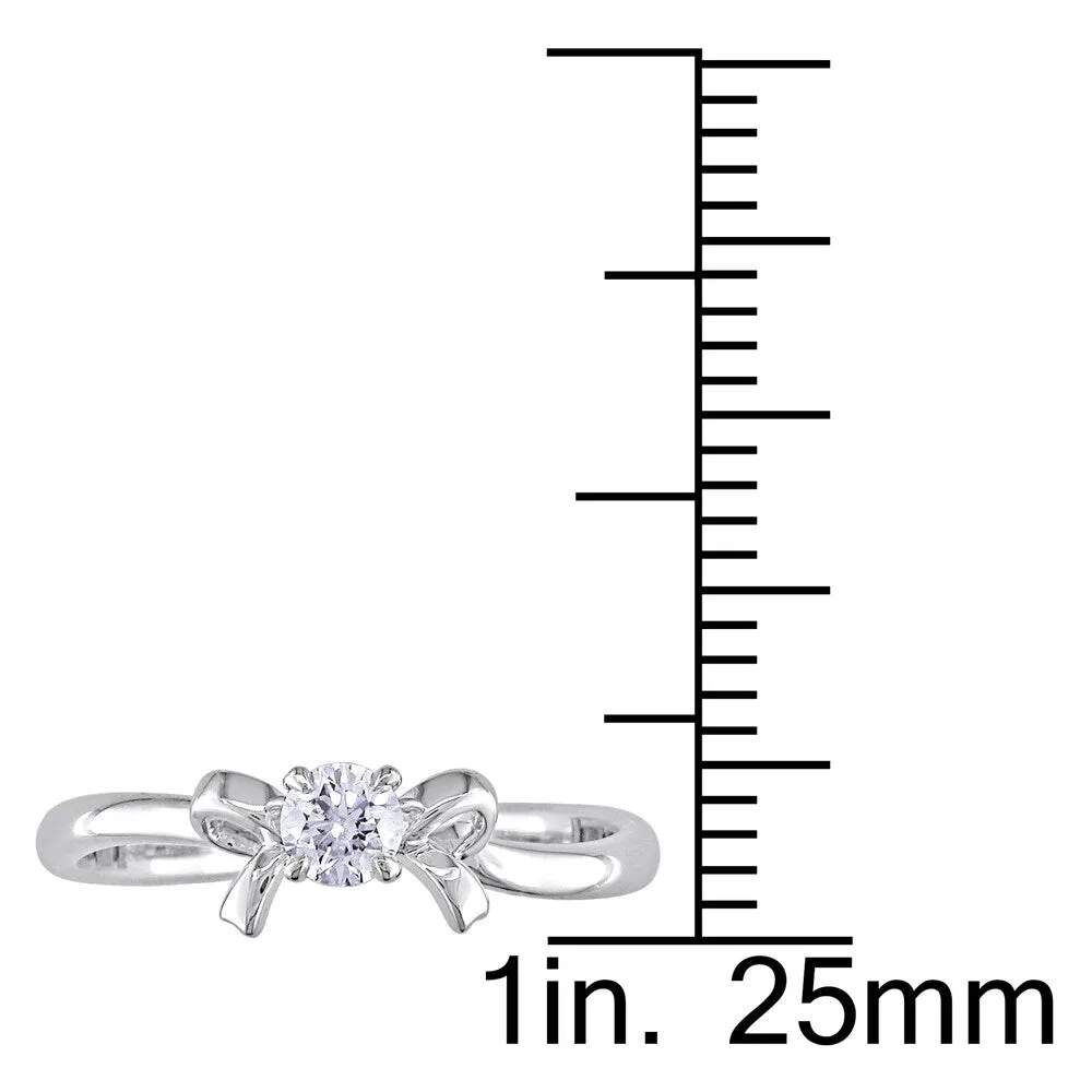 Miadora Signature Collection 14k White Gold 1/5ct TDW Diamond Engagement Ring sold by Zulily product image thumbnail 3
