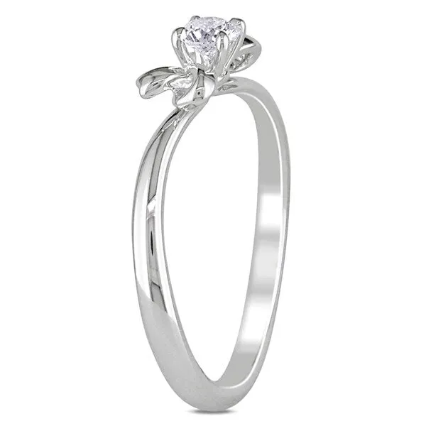 Miadora Signature Collection 14k White Gold 1/5ct TDW Diamond Engagement Ring sold by Zulily product image thumbnail 2