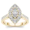 De Couer 14K Yellow Gold 1 1/2ct TDW Marquise Shape Diamond Halo Engagement Ring sold by Zulily