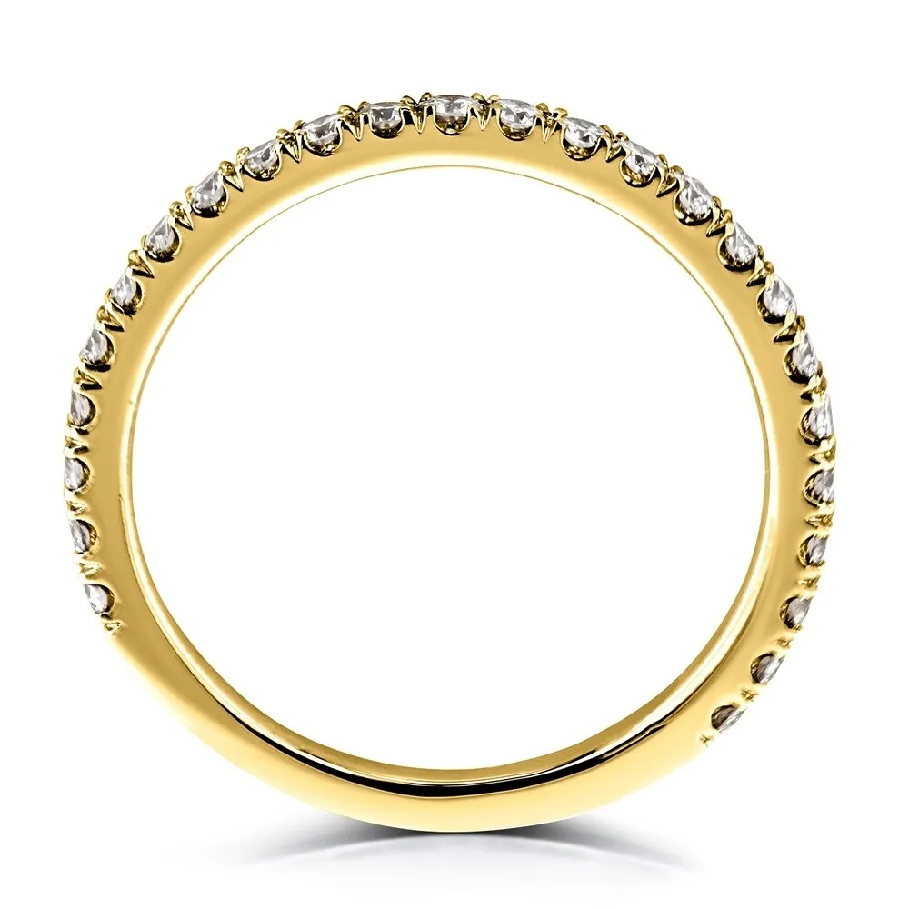 Annello by Kobelli 14k Gold 3/8 Carat TDW Diamond Semi Eternity Women's Wedding Band sold by Zulily product image thumbnail 5