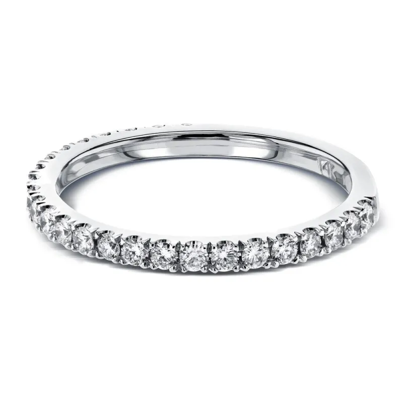 Annello by Kobelli 14k Gold 3/8 Carat TDW Diamond Semi Eternity Women's Wedding Band sold by Zulily
