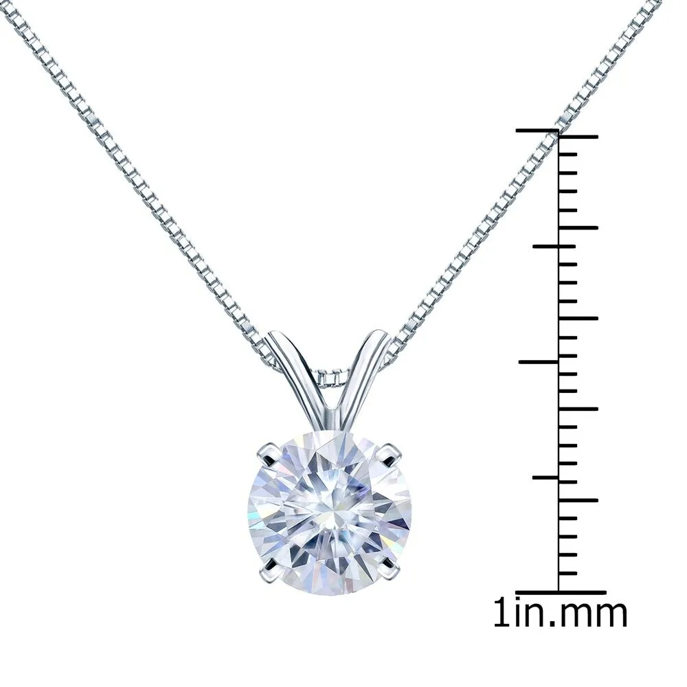 Auriya Platinum 2ctw Round Solitaire Moissanite Necklace - 8.2 mm sold by Zulily product image thumbnail 3