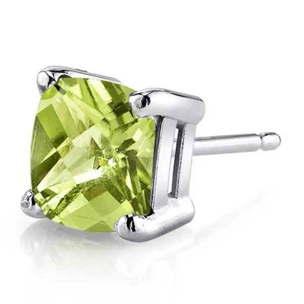 Oravo 14k White Gold Cushion-cut Gemstone Stud Earrings sold by Zulily