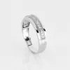 De Couer 10k White Gold 1/4ct TDW Men's Wedding Band sold by Zulily