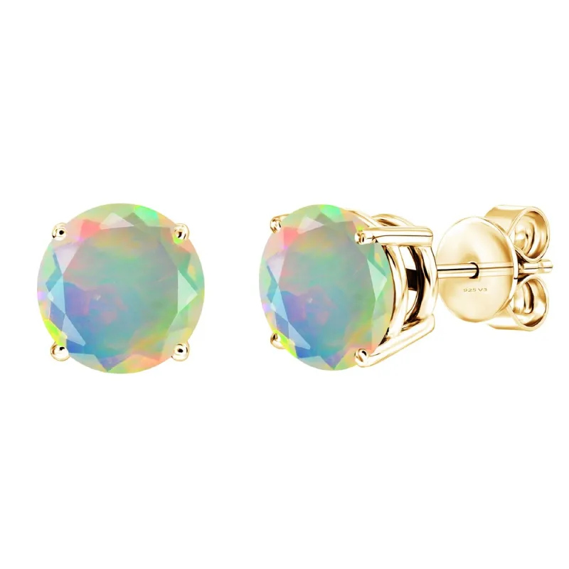 V3 Jewelry Ethiopian Opal Gold Over Sterling Silver Women Stud Earring sold by Zulily