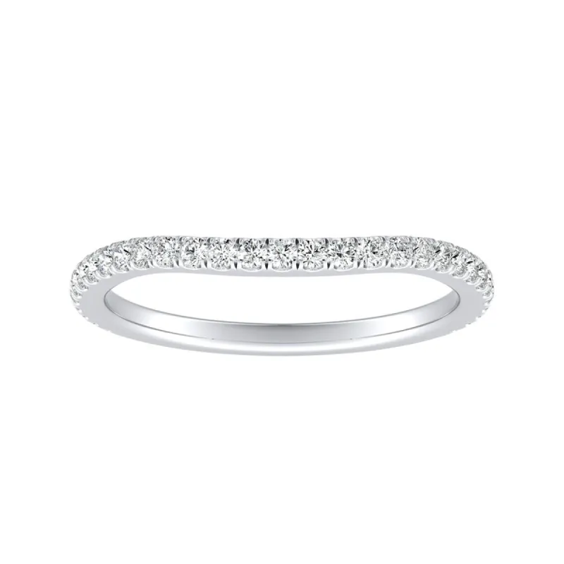 Auriya 1/3ctw Women's Curved Diamond Wedding Band 14k Gold sold by Zulily