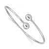 Curata 925 Sterling Silver Ball Endcap Bypass Cuff Bangle Bracelet sold by Zulily