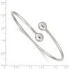 Curata 925 Sterling Silver Ball Endcap Bypass Cuff Bangle Bracelet sold by Zulily