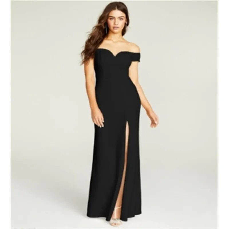 B Darlin Juniors' Off-the-Shoulder Gown Black Size 1 sold by Zulily