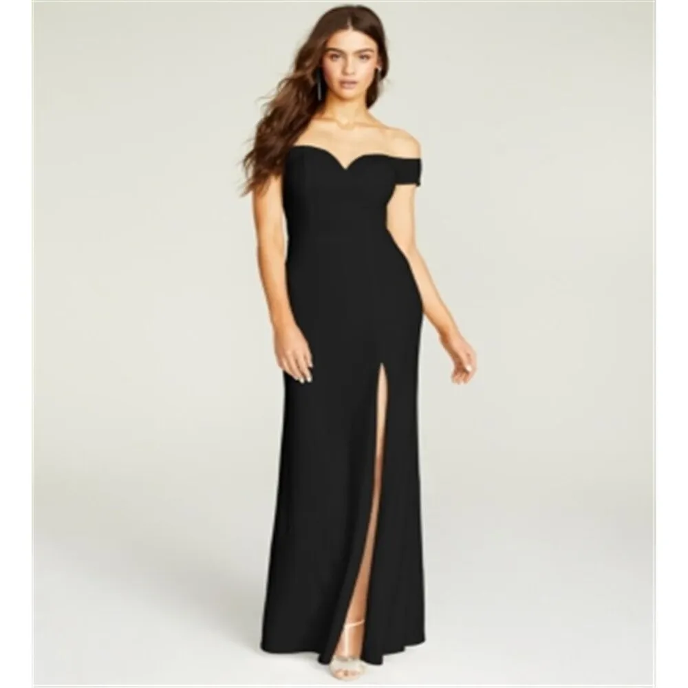 B Darlin Juniors' Off-the-Shoulder Gown Black Size 1 sold by Zulily