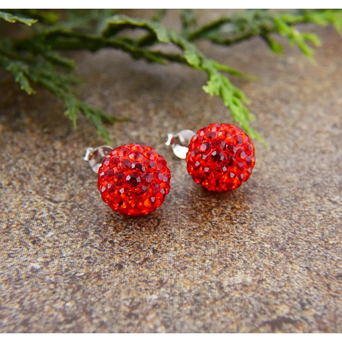 Vera & Co. Sterling Silver Pave AB Crystal Ball Stud Earring sold by Zulily product image thumbnail 3