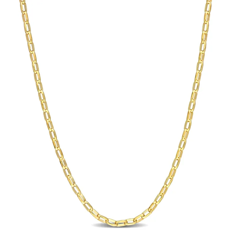 Miadora 18kt Yellow Gold Plated Sterling Silver Fancy Rectangular Rolo Chain Necklace sold by Zulily