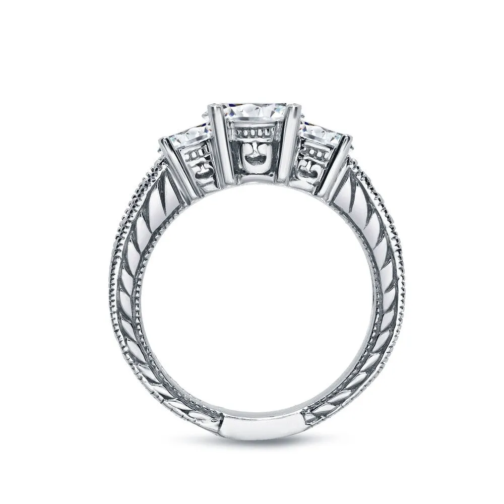 Auriya 14k Gold 1 1/2ctw Vintage 3-stone Diamond Engagement Ring Set sold by Zulily product image thumbnail 3