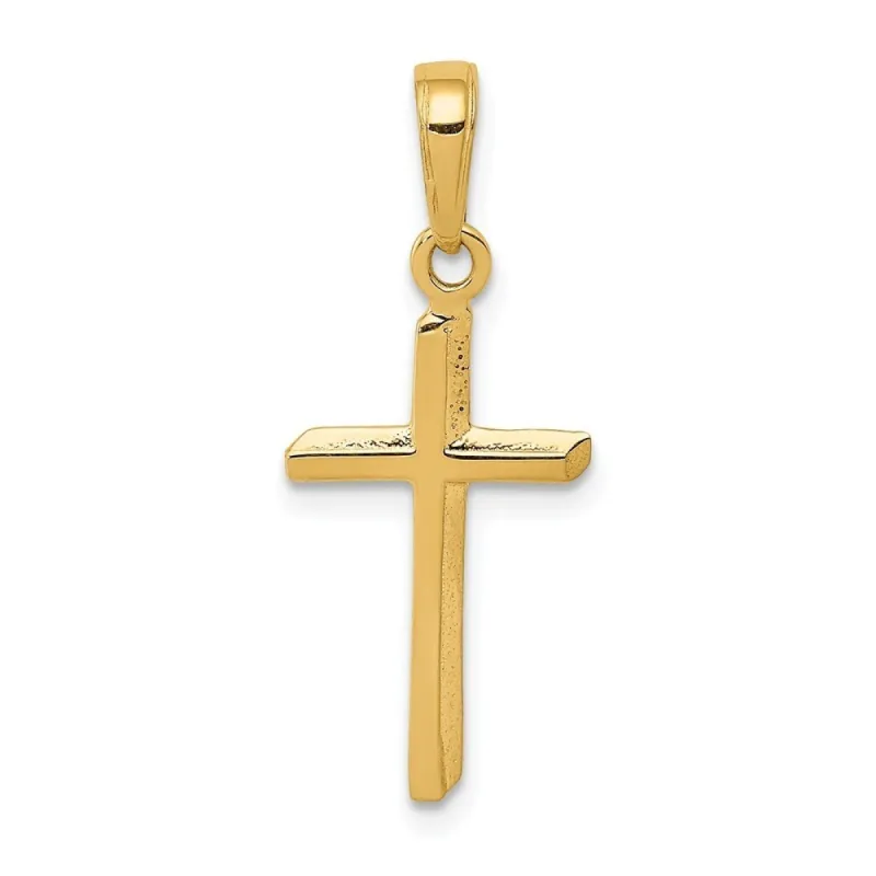 Curata 14k Yellow Gold 18" Polished Cross Pendant Necklace - 11.3x24.1mm sold by Zulily