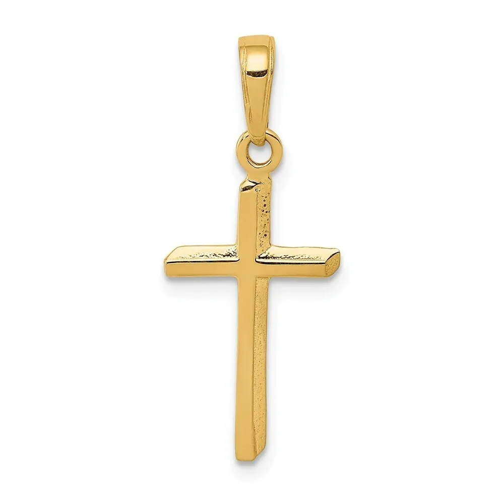 Curata 14k Yellow Gold 18" Polished Cross Pendant Necklace - 11.3x24.1mm sold by Zulily