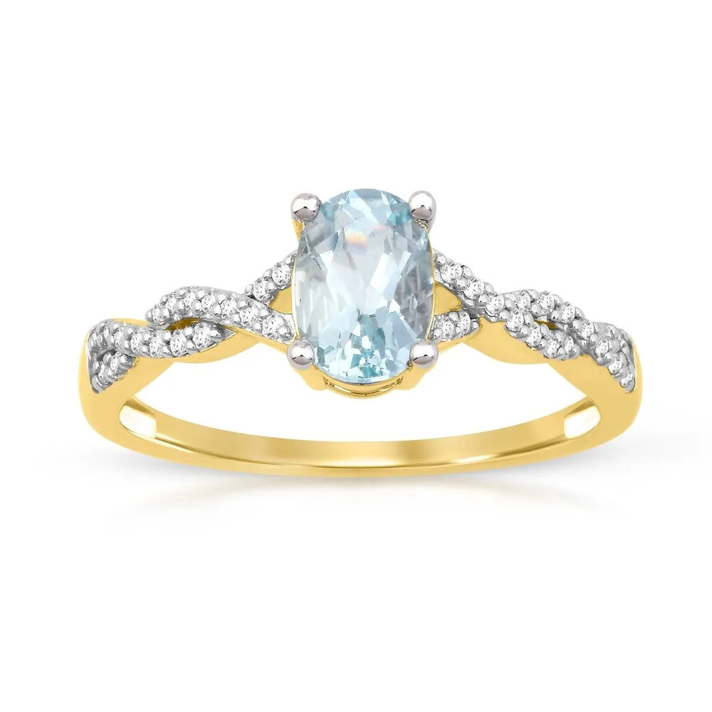 1/10ct TDW Diamond Gemstone Ring in 10k Yellow Gold sold by Zulily product image thumbnail 5