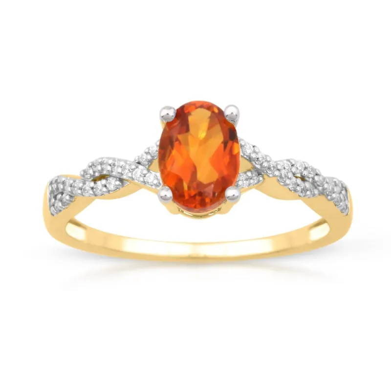1/10ct TDW Diamond Gemstone Ring in 10k Yellow Gold sold by Zulily